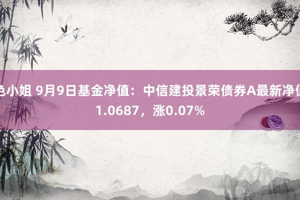 色小姐 9月9日基金净值：中信建投景荣债券A最新净值1.0687，涨0.07%