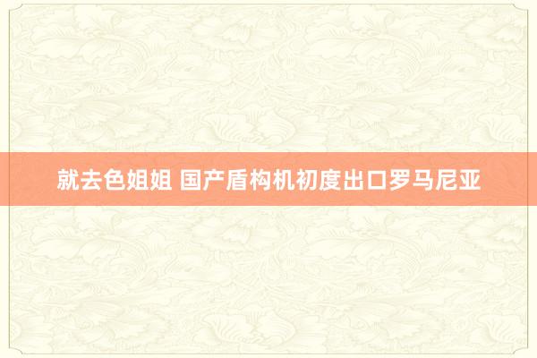 就去色姐姐 国产盾构机初度出口罗马尼亚