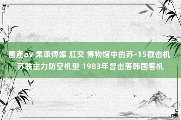 國產av 果凍傳媒 肛交 博物馆中的苏-15截击机 苏联主力防空机型 1983年曾击落韩国客机