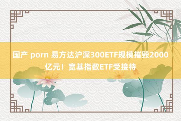 国产 porn 易方达沪深300ETF规模摧毁2000亿元！宽基指数ETF受接待