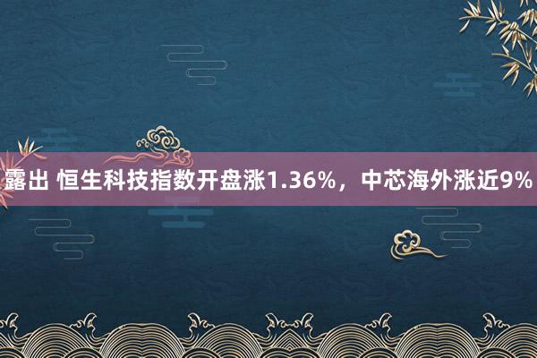 露出 恒生科技指数开盘涨1.36%，中芯海外涨近9%