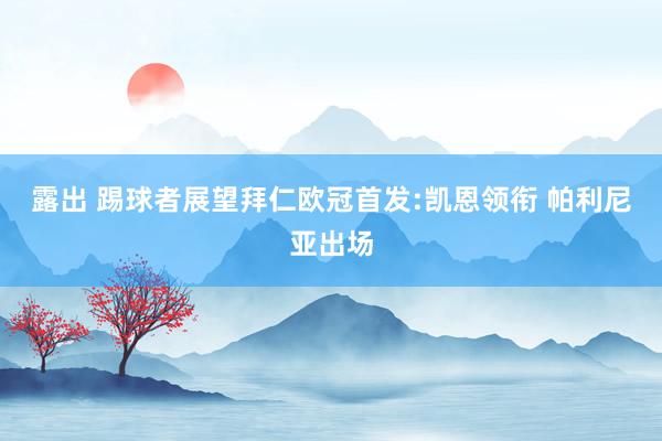 露出 踢球者展望拜仁欧冠首发:凯恩领衔 帕利尼亚出场