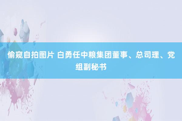 偷窥自拍图片 白勇任中粮集团董事、总司理、党组副秘书