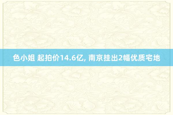 色小姐 起拍价14.6亿， 南京挂出2幅优质宅地