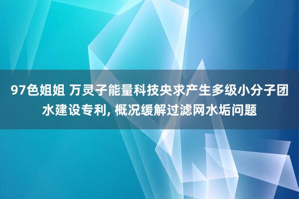 97色姐姐 万灵子能量科技央求产生多级小分子团水建设专利， 概况缓解过滤网水垢问题