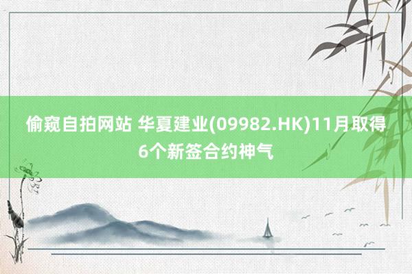 偷窥自拍网站 华夏建业(09982.HK)11月取得6个新签合约神气