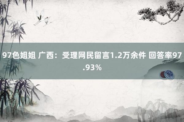 97色姐姐 广西：受理网民留言1.2万余件 回答率97.93%