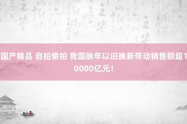 国产精品 自拍偷拍 我国脉年以旧换新带动销售额超10000亿元！