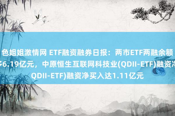 色姐姐激情网 ETF融资融券日报：两市ETF两融余额较前一往来日增多6.19亿元，中原恒生互联网科技业(QDII-ETF)融资净买入达1.11亿元