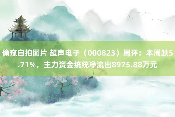 偷窥自拍图片 超声电子（000823）周评：本周跌5.71%，主力资金统统净流出8975.88万元