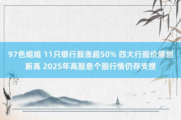 97色姐姐 11只银行股涨超50% 四大行股价屡创新高 2025年高股息个股行情仍存支捏