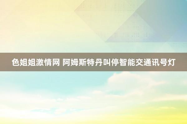 色姐姐激情网 阿姆斯特丹叫停智能交通讯号灯