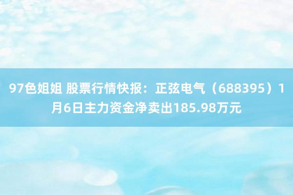 97色姐姐 股票行情快报：正弦电气（688395）1月6日主力资金净卖出185.98万元