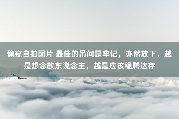 偷窥自拍图片 最佳的吊问是牢记，亦然放下，越是想念故东说念主，越是应该稳腾达存