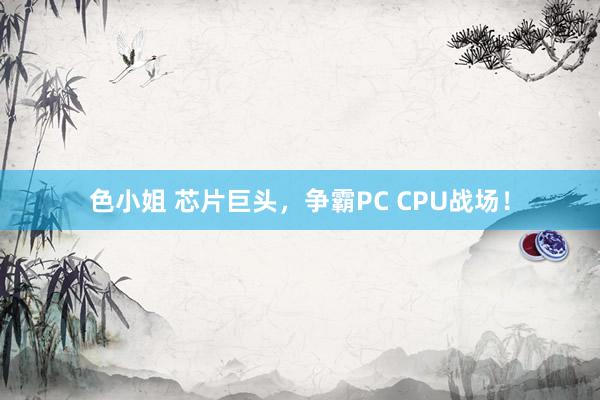 色小姐 芯片巨头，争霸PC CPU战场！