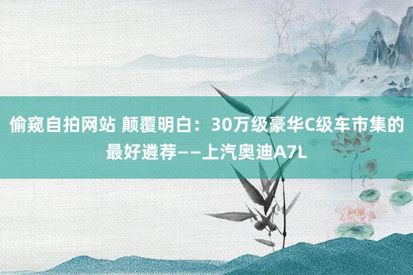 偷窥自拍网站 颠覆明白：30万级豪华C级车市集的最好遴荐——上汽奥迪A7L