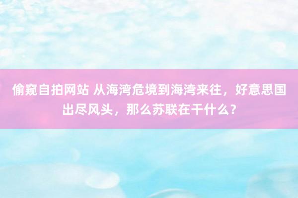 偷窥自拍网站 从海湾危境到海湾来往，好意思国出尽风头，那么苏联在干什么？