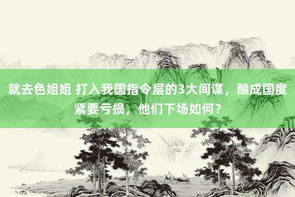 就去色姐姐 打入我国指令层的3大间谍，酿成国度紧要亏损，他们下场如何？